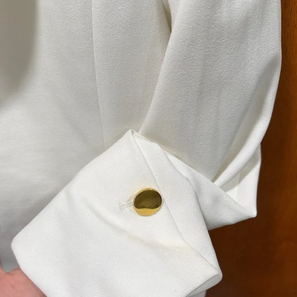 Calvin Klein Women's Cream Blazer - Picture 5 of 6